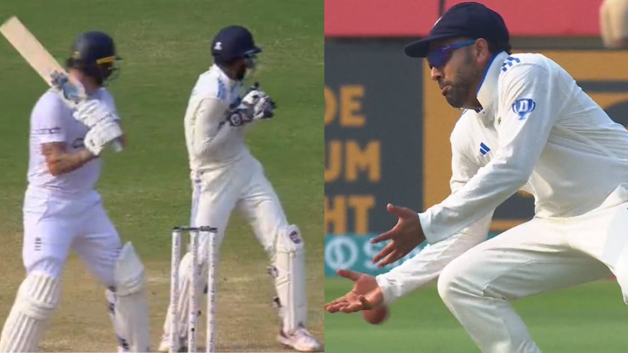 Rohit Sharma drops Ben Stokes at slips