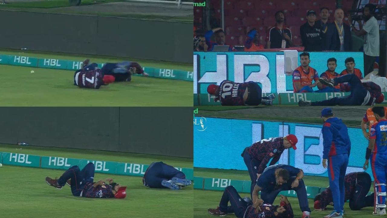 Shadab Khan, Alex Hales involved in a collision