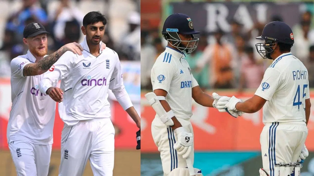 Shoaib Bashir, Ben Stokes, Rohit Sharma, Yashasvi Jaiswal