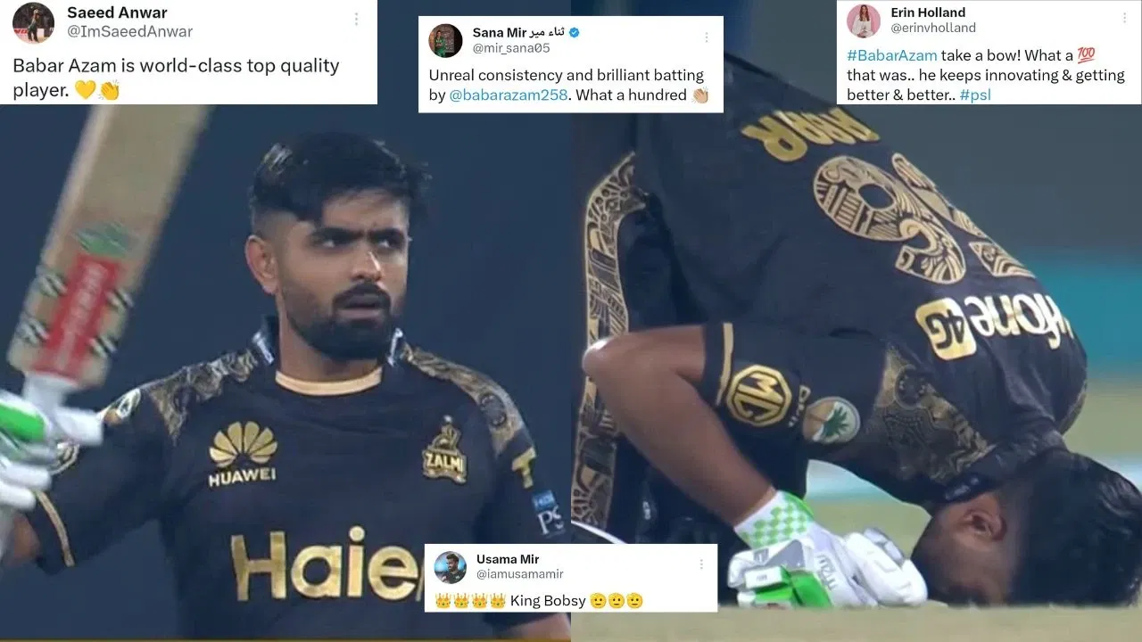 Twitter reacts to Babar Azams century