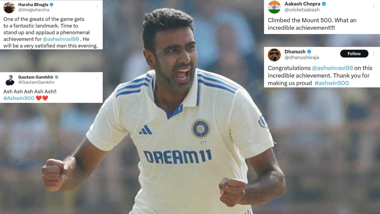 Twitter reacts to Ravichandran Ashwin 500 Test wickets