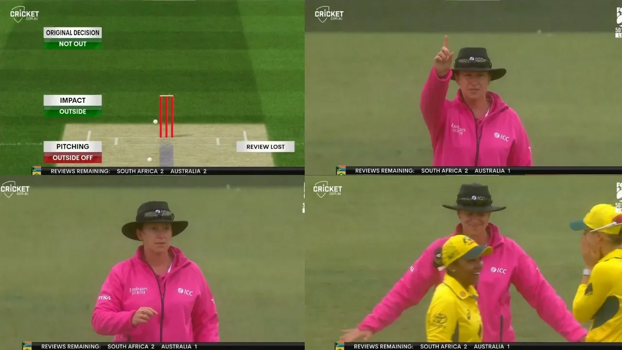 Umpire Makes A Hilarious Mistake During South Africa vs Australia Women's ODI