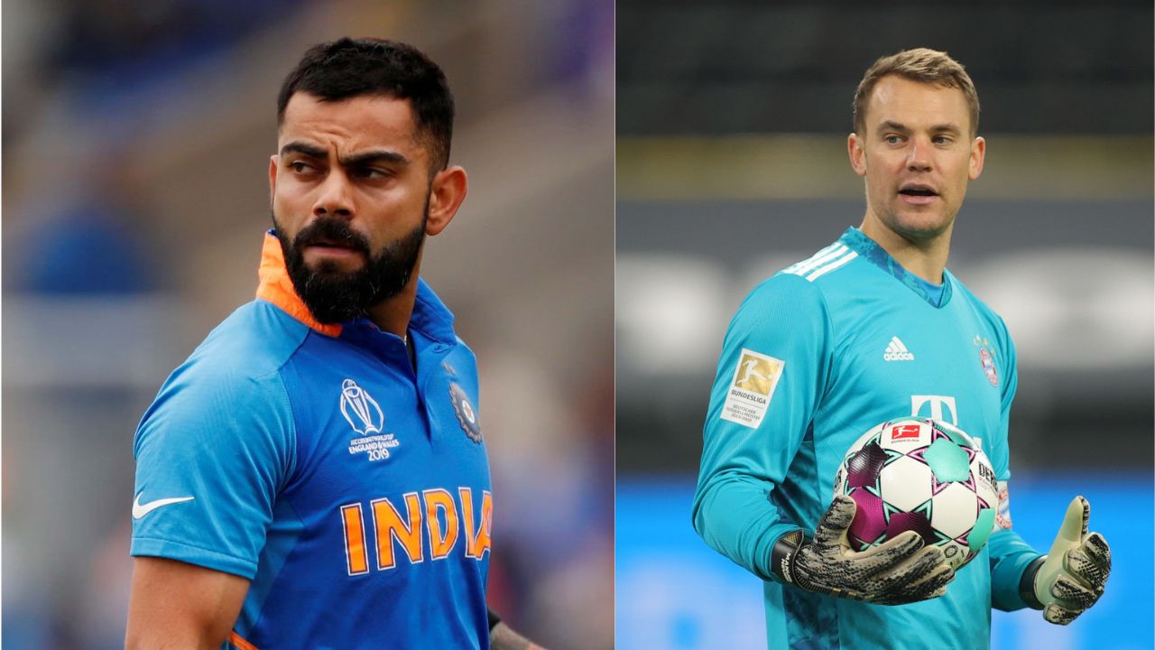 Virat Kohli and Manuel Neuer