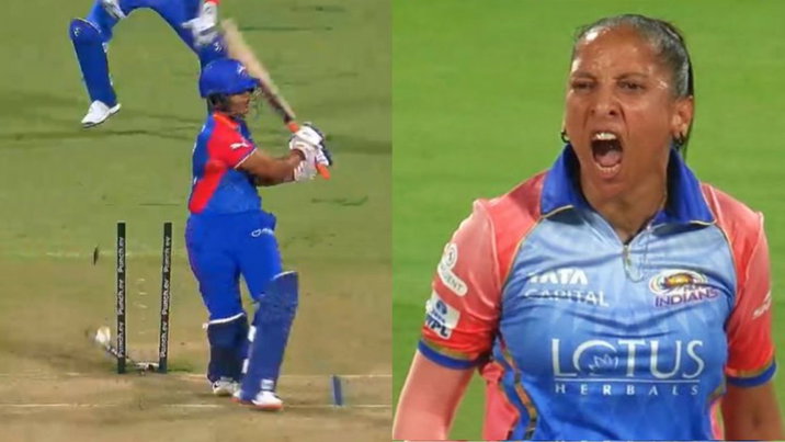 Watch Shabnim Ismail flattens Shafali Verma's middle stump to claim 1st wicket of WPL 2024