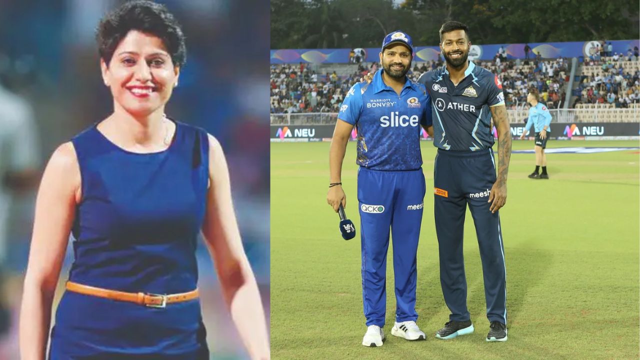 Anjum Chopra, Rohit Sharma and Hardik Pandya