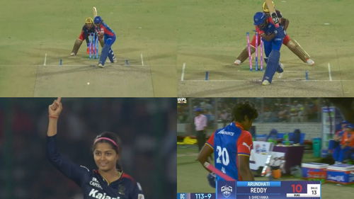 Arundhati Reddy gets castled by Shreyanka Patil