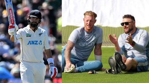 Daryl Mitchell, Ben Stokes, Brendon McCullum