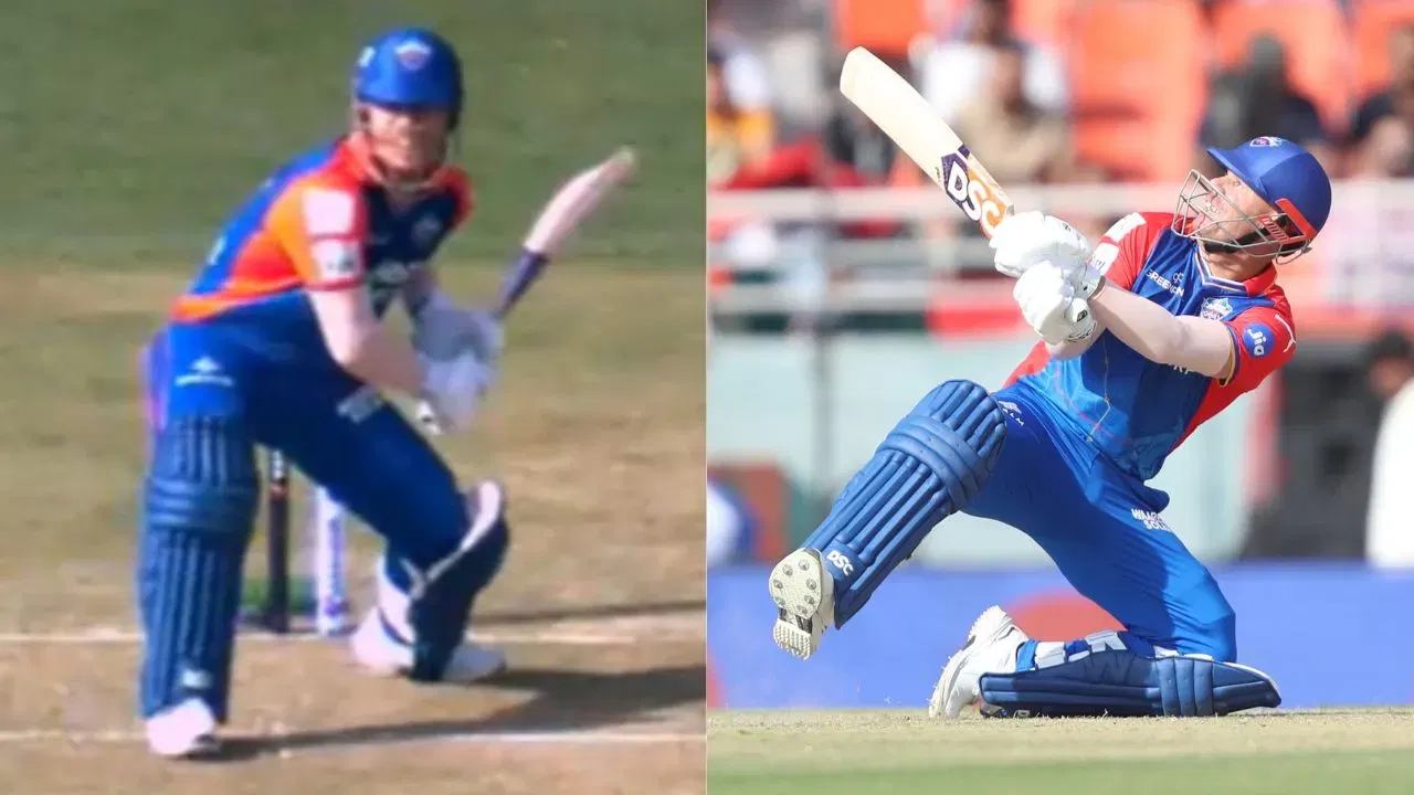 David Warner hits Outrageous six