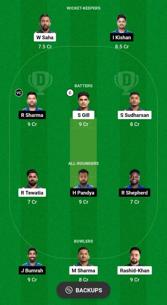GT vs MI Dream11 Prediction Fantasy Cricket Tips Dream11 Team IPL 2024
