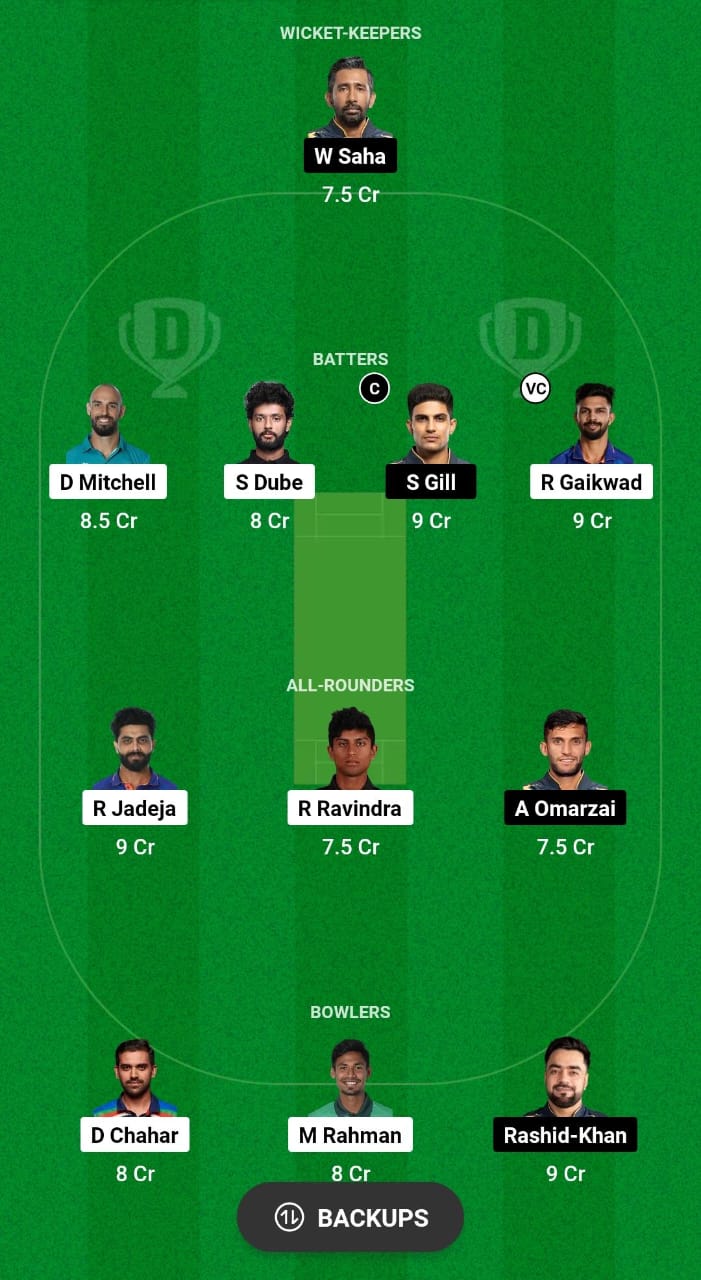 CHE vs GT Dream11 Prediction Fantasy Cricket Tips Dream11 Team IPL 2024