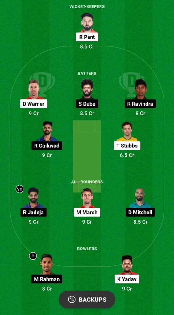 DC vs CSK Dream11 Prediction Fantasy Cricket Tips Dream11 Team IPL 2024 