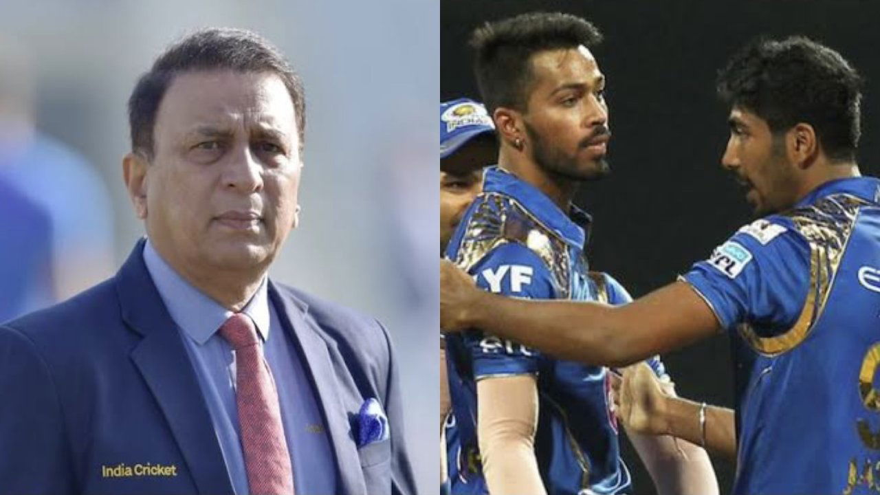 Sunil Gavaskar (L) and Hardik Pandya, Jasprit Bumrah (R) {PC: X}