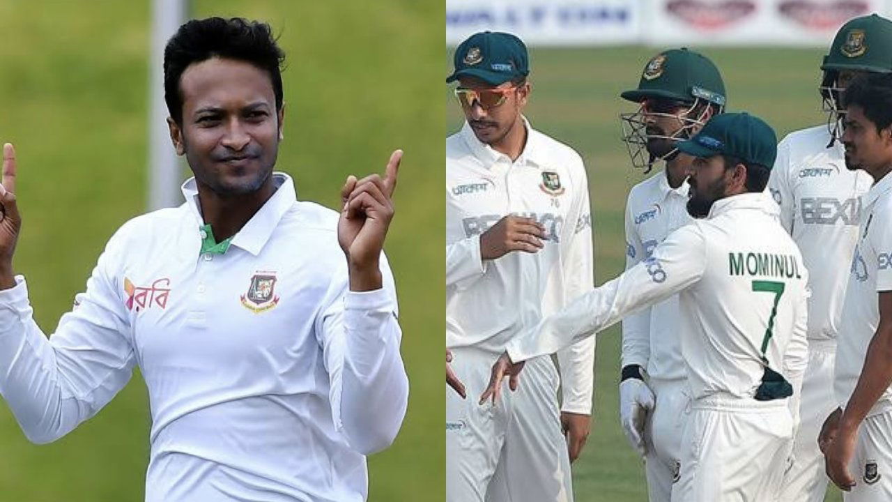 Shakib Al Hasan (L) and Bangladesh Team (R) {PC:X}