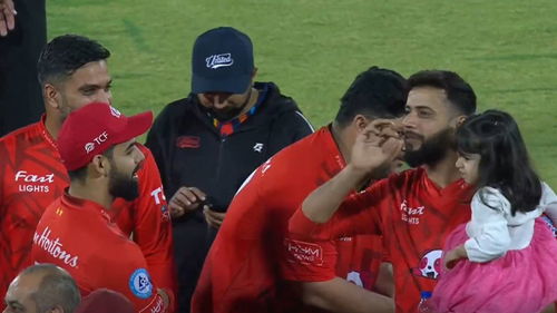 Imad Wasim Cigarette Celebration