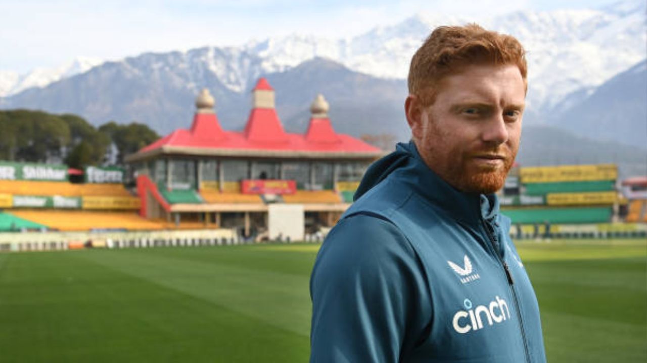 Jonny Bairstow at the HPCA stadium in Dharamshala