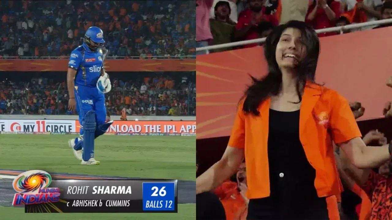 Kavya Maran goes crazy with celebration after Rohit Sharma wicket