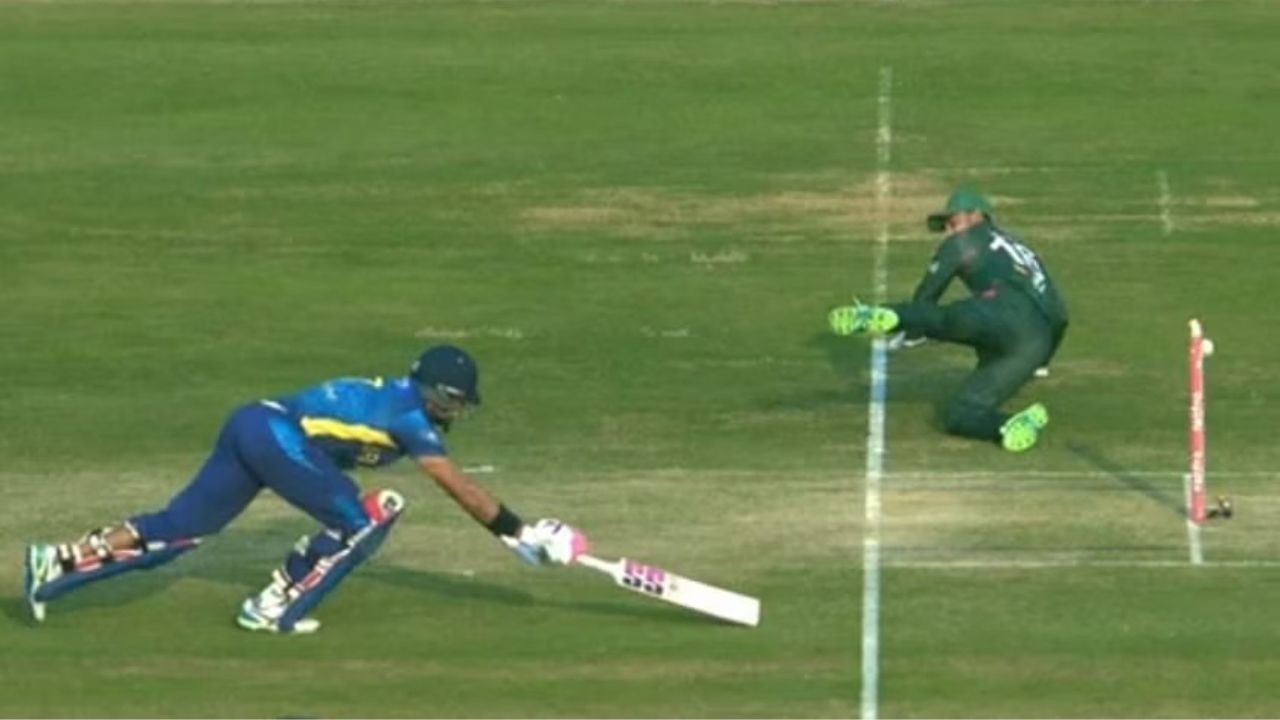 Litton Das pulls off MS Dhoni-esque no-look runout