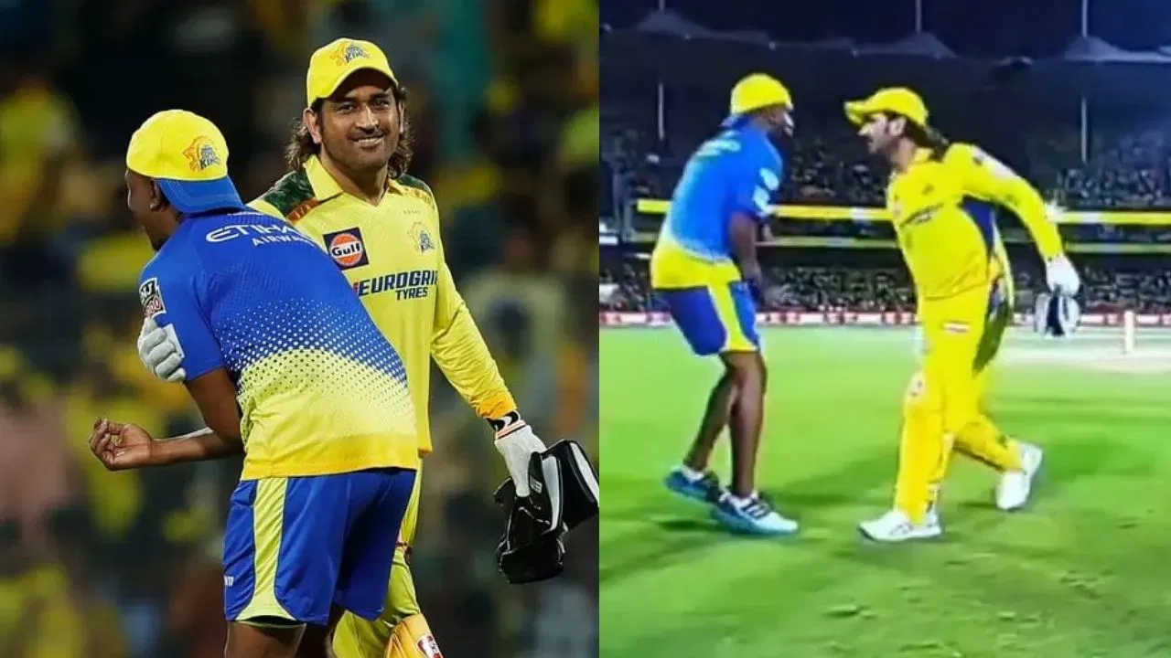 MS Dhoni, Dwayne Bravos playful banter