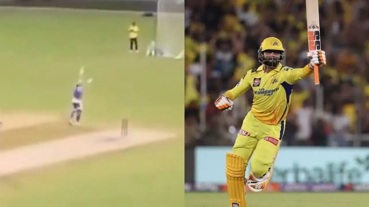 MS Dhoni imitates Ravindra Jadejas IPL 2023 final celebration