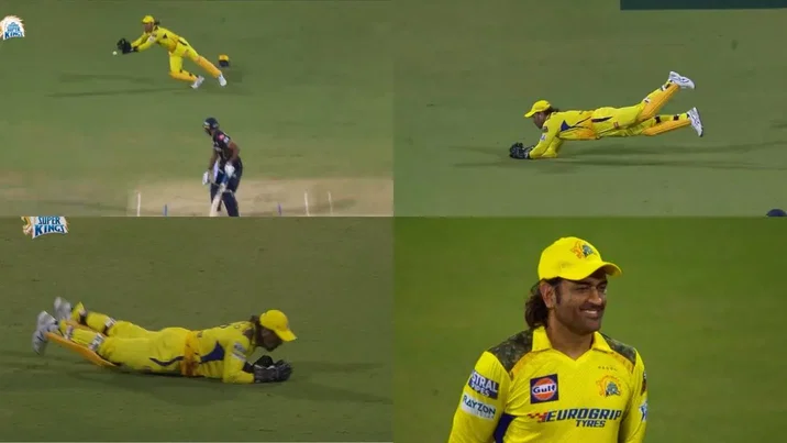 MS Dhoni takes a blinder