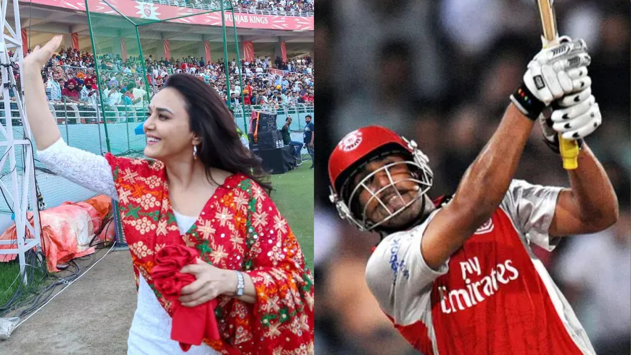 Preity Zinta and Ravi Bopara