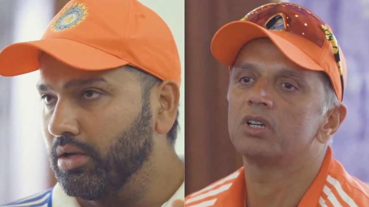 Rahul Dravid, Rohit Sharma give motivational speech