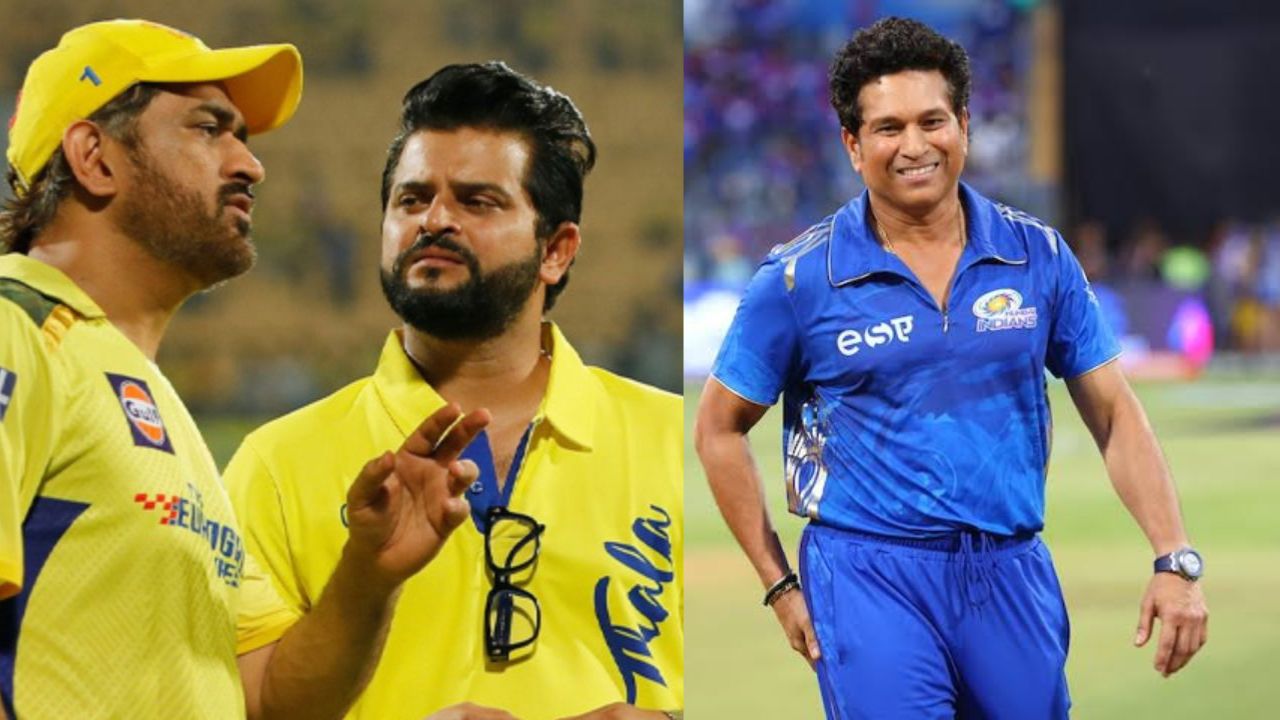 Sachin Tendulkar, MS Dhoni, Suresh Raina
