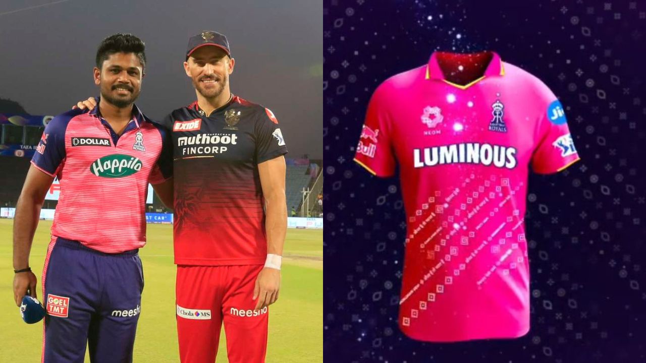 Sanju Samson, Faf du Plessis, Rajasthan Royals (RR) jersey