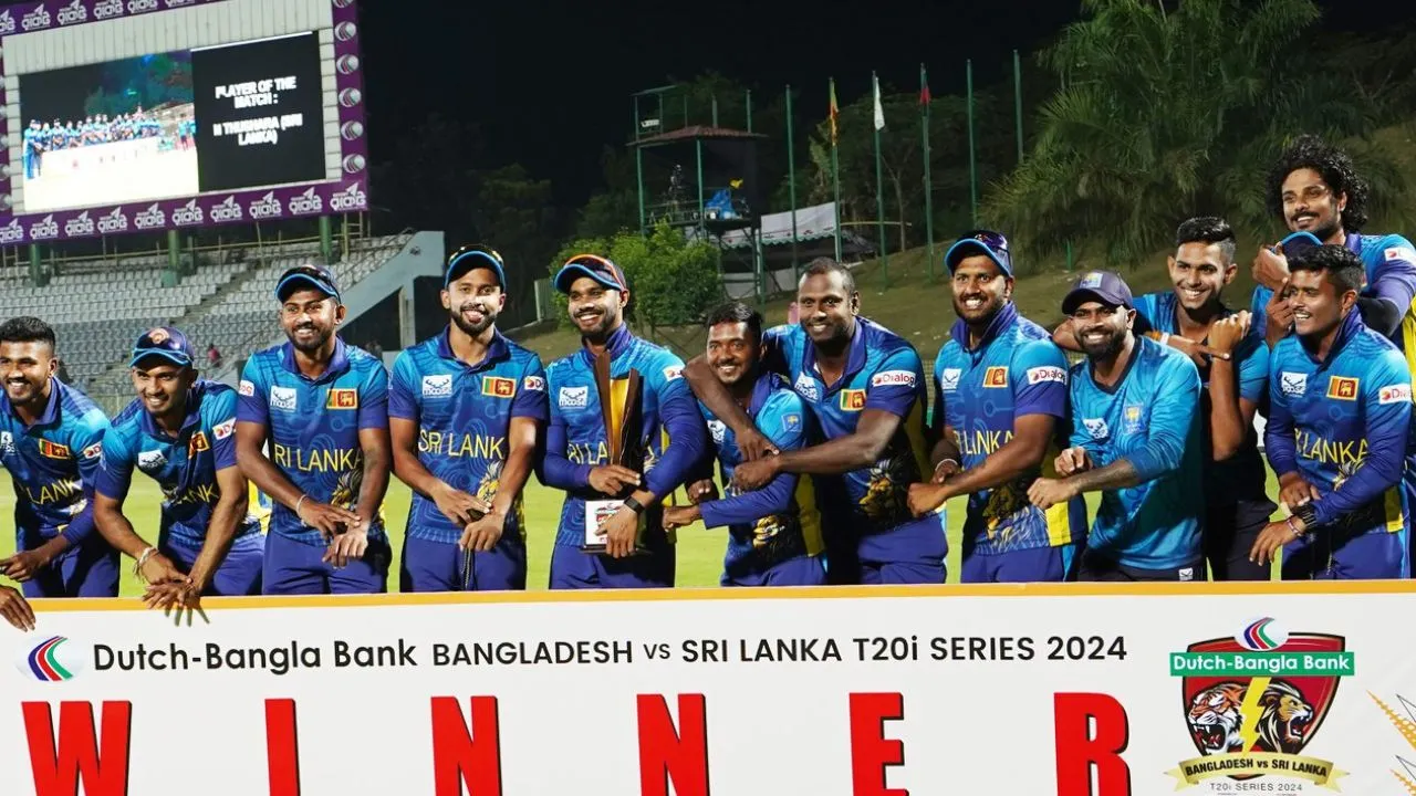 Sri Lanka National Cricket Team do timed-out celebration