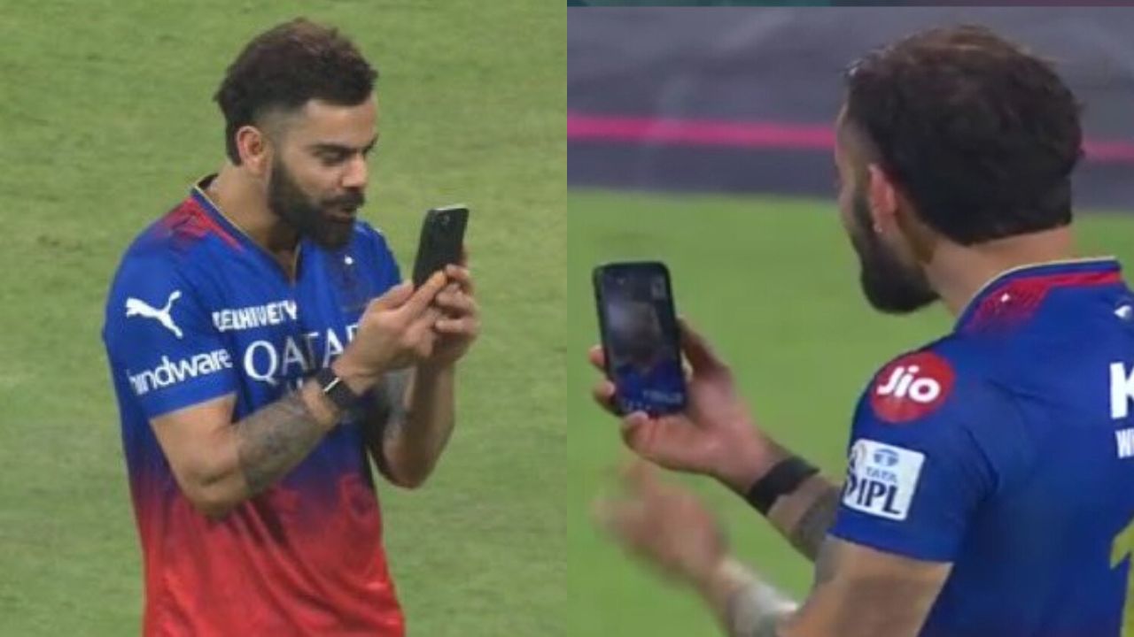 Virat Kohli video calls family