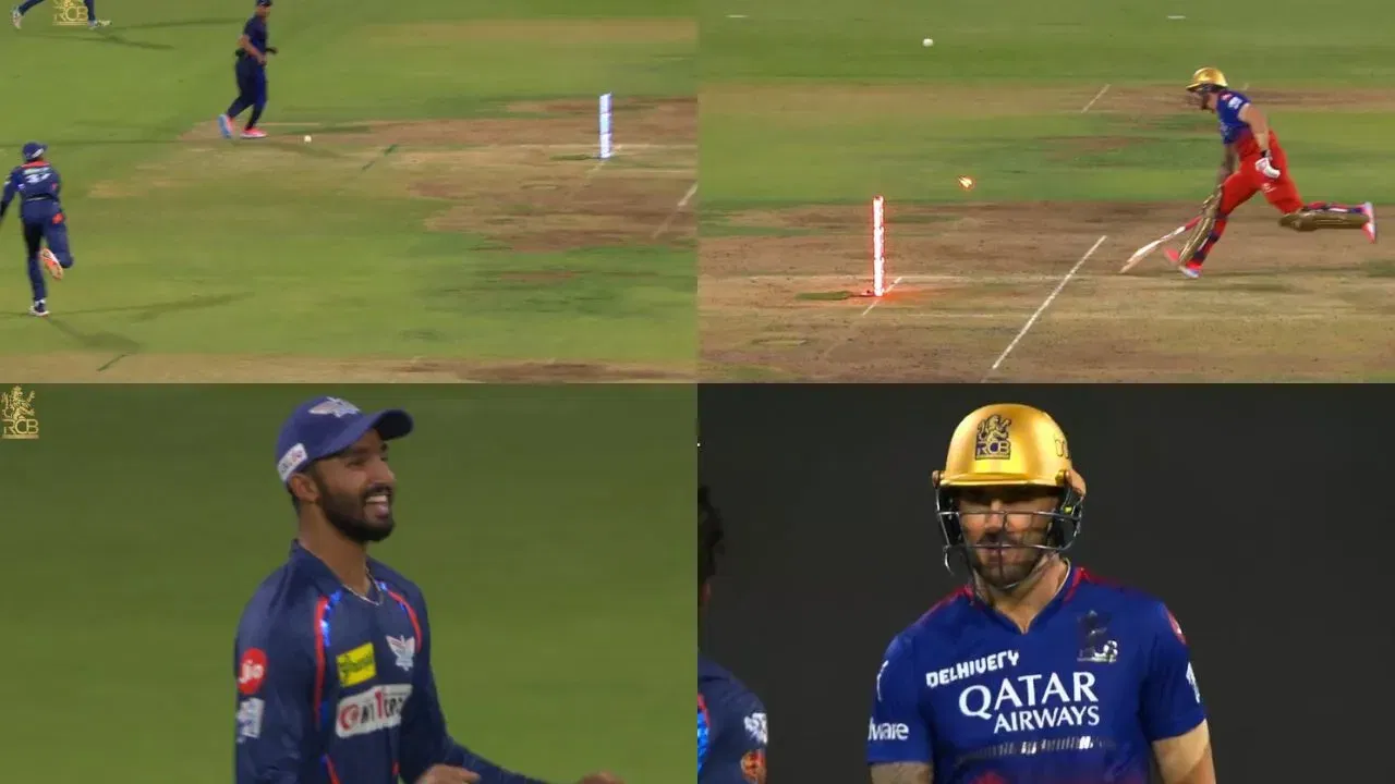 Devdutt Padikkal's stupendous direct-hit to dismiss Faf du Plessis