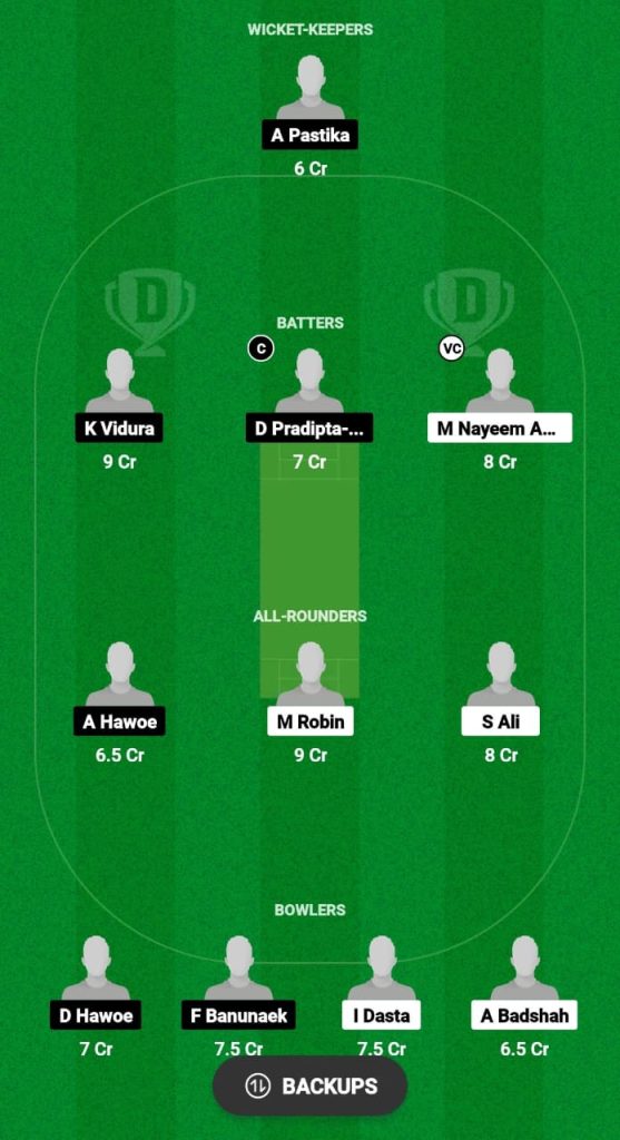 ATC vs BDC Dream11 Prediction Fantasy Cricket Tips Dream11 Team Bali T10 League 2024 