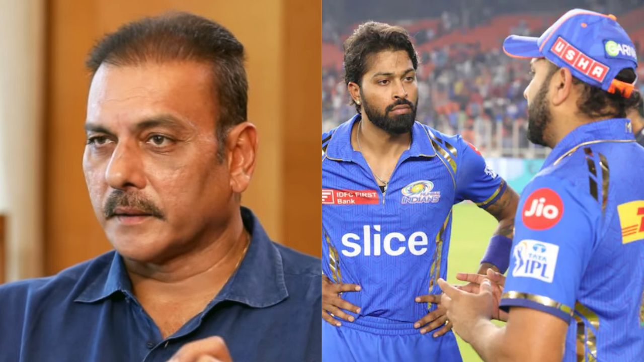 Ravi Shastri, Hardik Pandya and Rohit Sharma