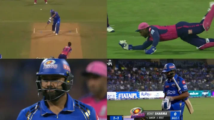 Sanju Samson takes stunner to dismiss Rohit Sharma