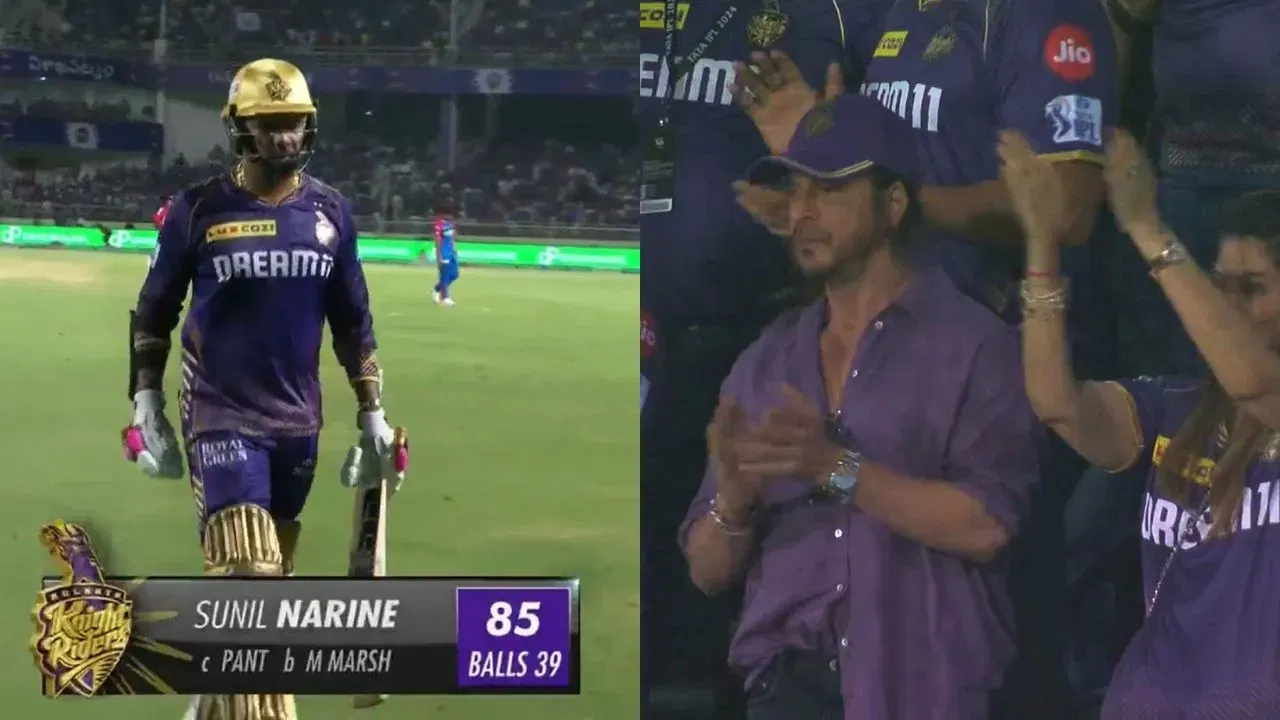 Shah Rukh Khan gives standing ovation to Sunil Narine